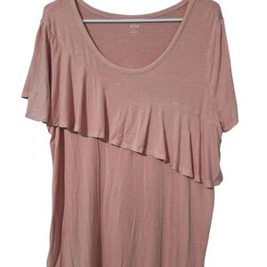 a.n.a Women's Blush Ruffle Tee